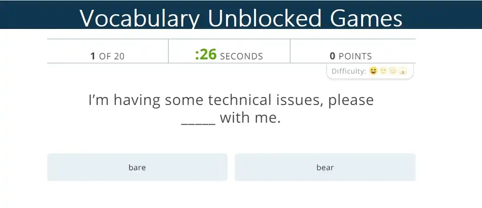 Vocabulary Unblocked Games